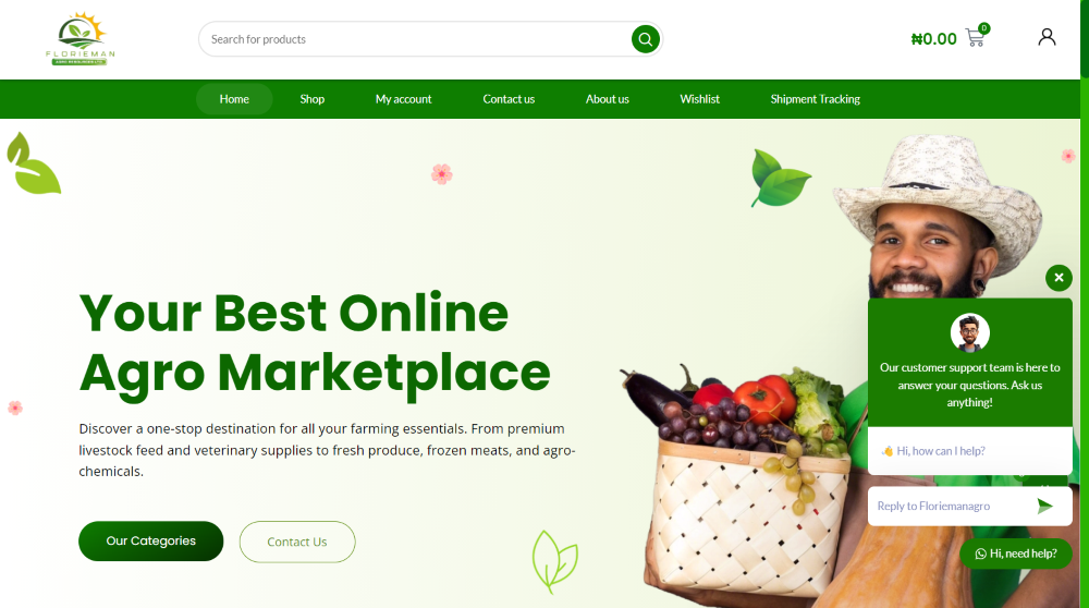 florieman agro website designed by nevflux agency